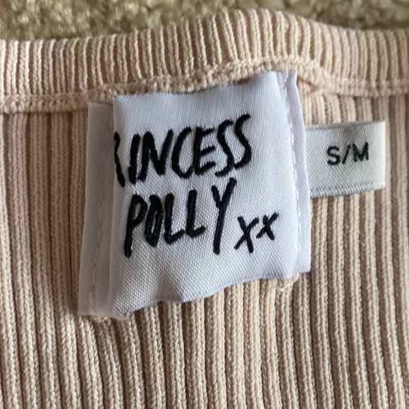 princess polly ribbed tank button up - Picture 2 of 2